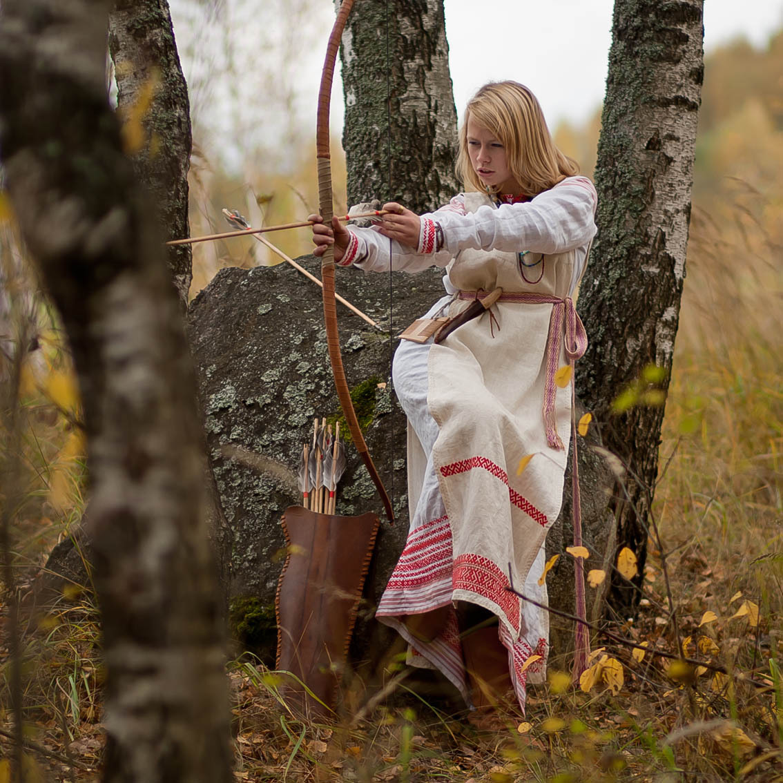 Sexy photo Girls in Slavic costumes in Puducherry